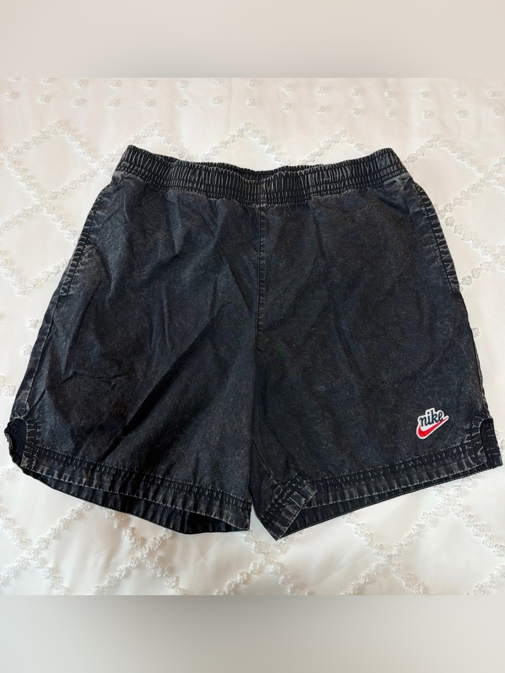 Nike Retro Washed Denim Casual Shorts Black Men’s Size Medium